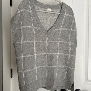 A New Day Gray Matching Sweater Vest and Mini Skirt